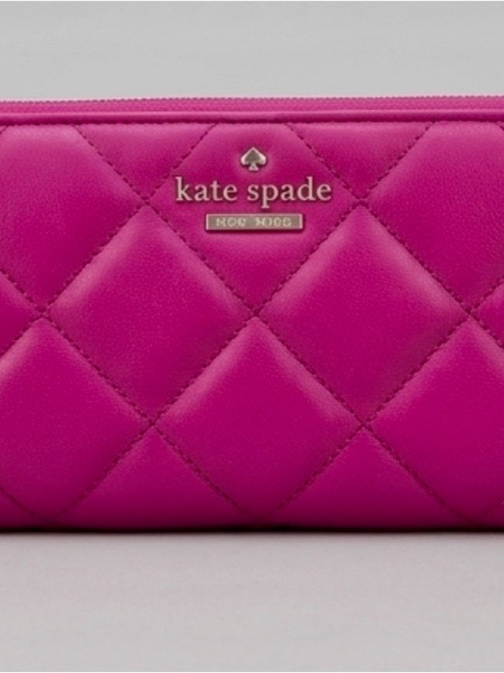 Kate Spade Carey Smooth Quilted Leather Continental Wallet - Pink / Fuchsia